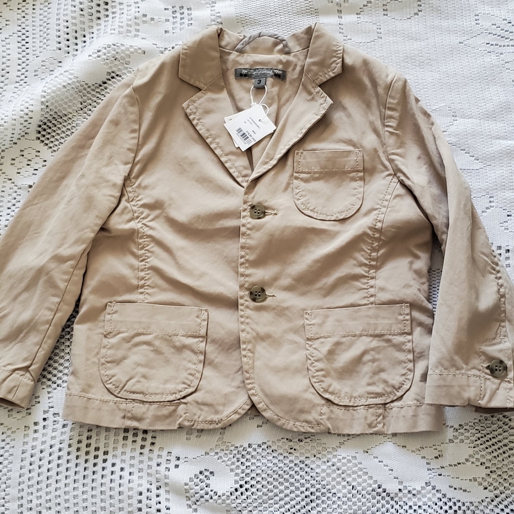 Bonpoint 🍒 khaki blazer, NWT